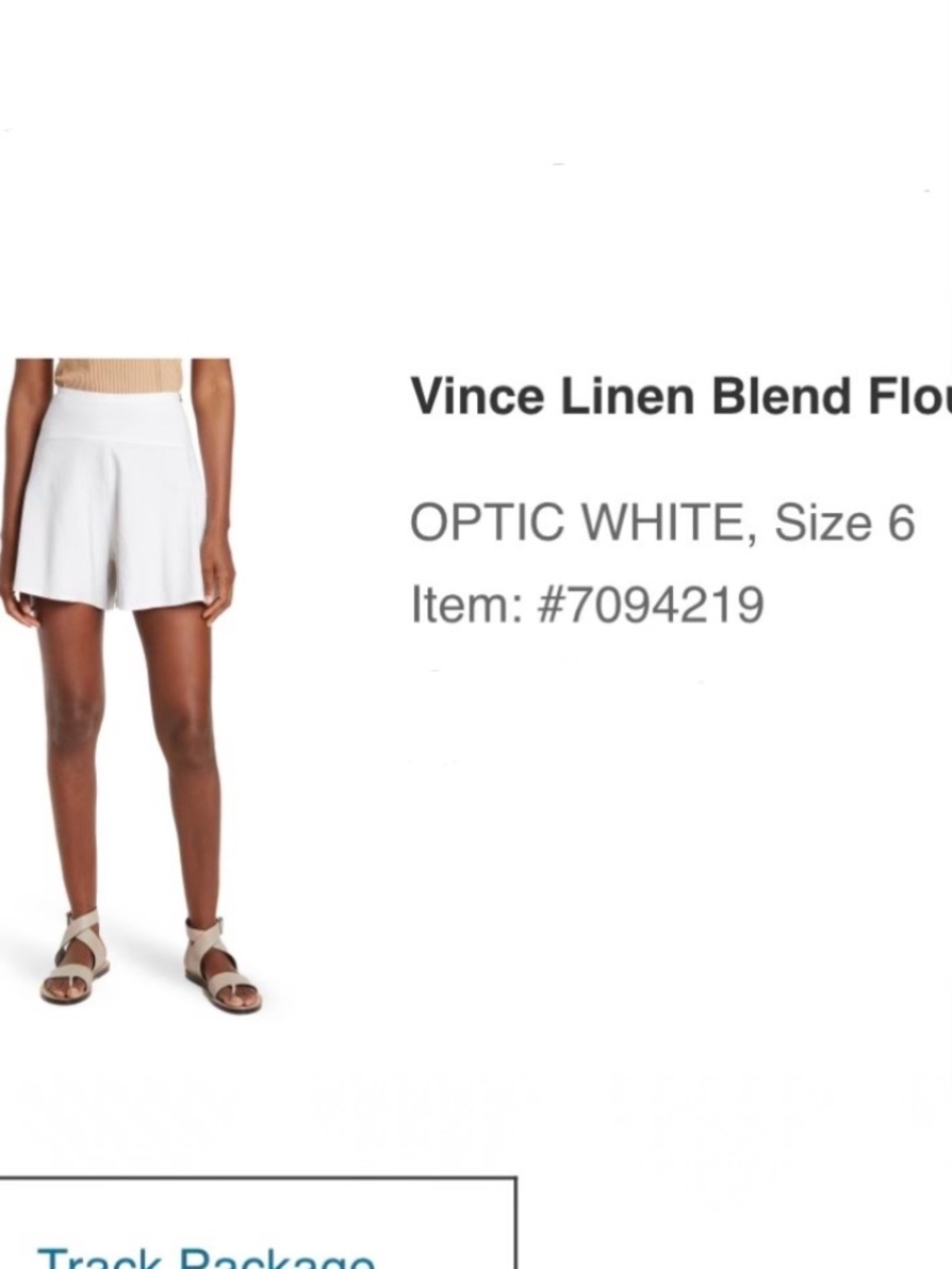 Vince linen flounce shorts